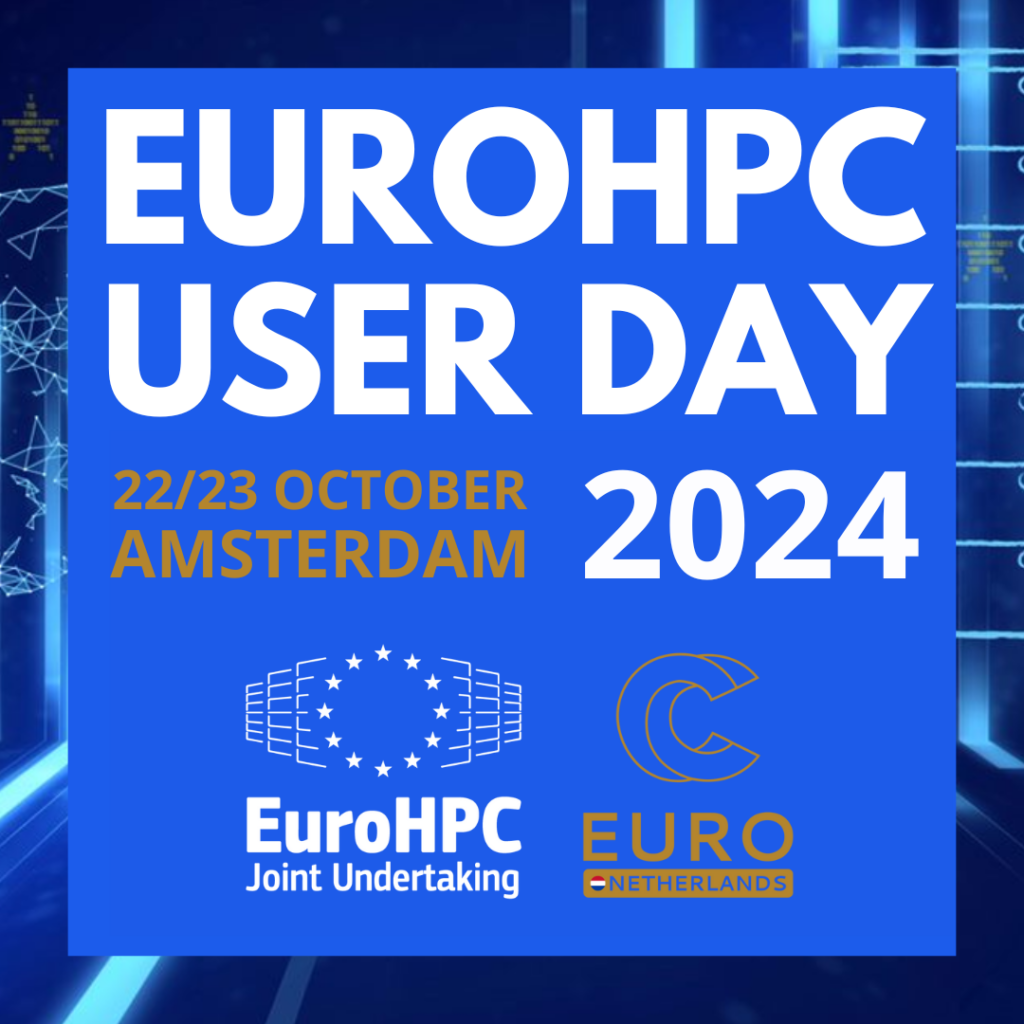 EuroHPC User Day on 22-23 October in Amsterdam, the Netherlands