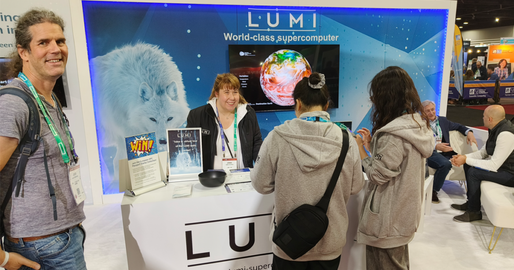 The LUMI booth at SC24